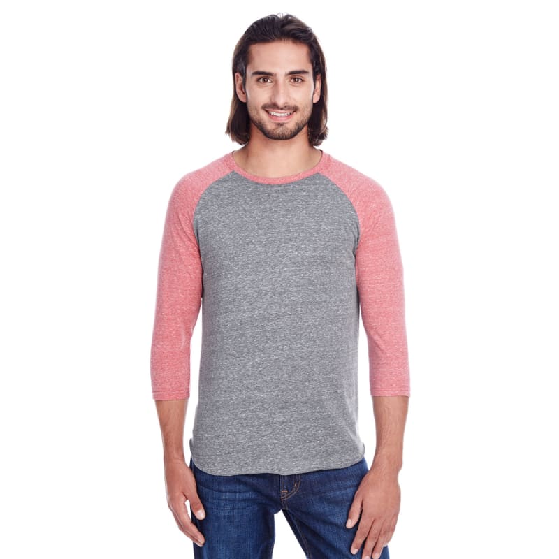 Threadfast Apparel Unisex Triblend 3/4-Sleeve Raglan 14