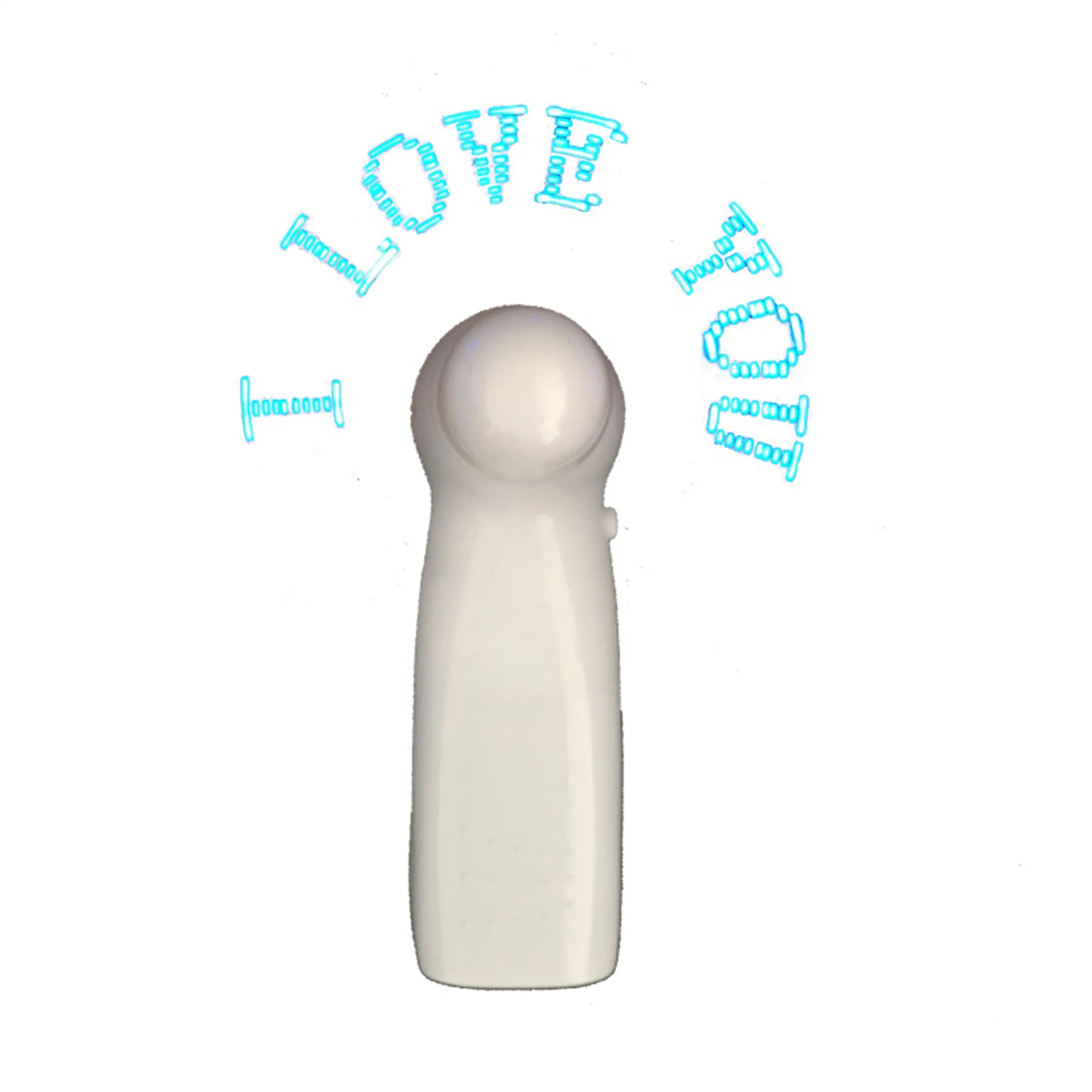 Mini LED Flashing Handheld Fan with Changeable Word 2