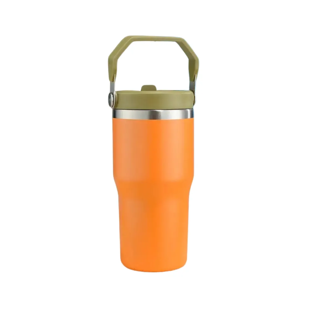 20oz. Insulated Tumber with Handle and Flip Straw 2