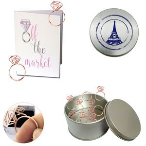 Diamond Ring Shaped Paper Clips with Tin Box 7