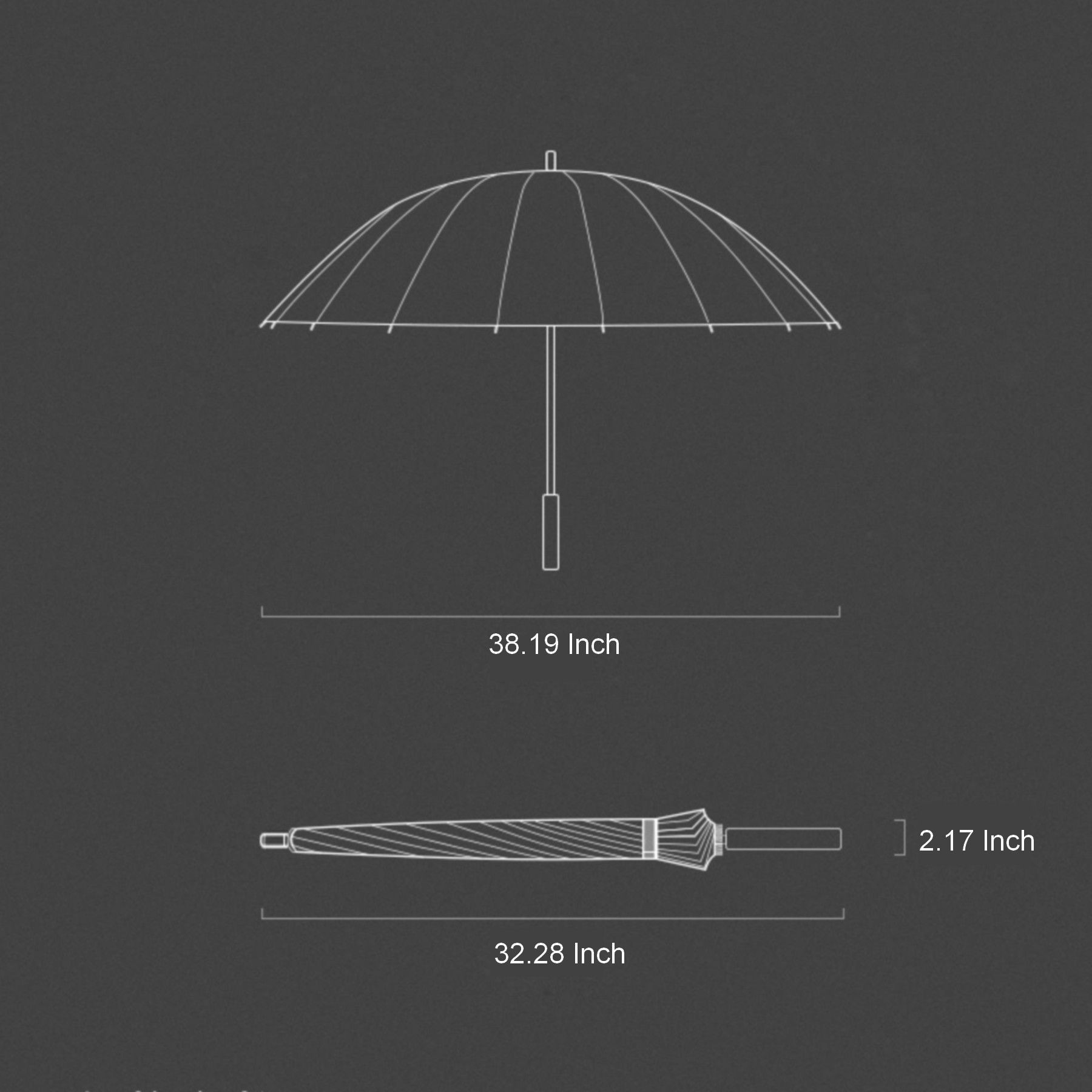 47 Inch Bubble Clear Windproof Dome Wedding Rain Umbrella 7