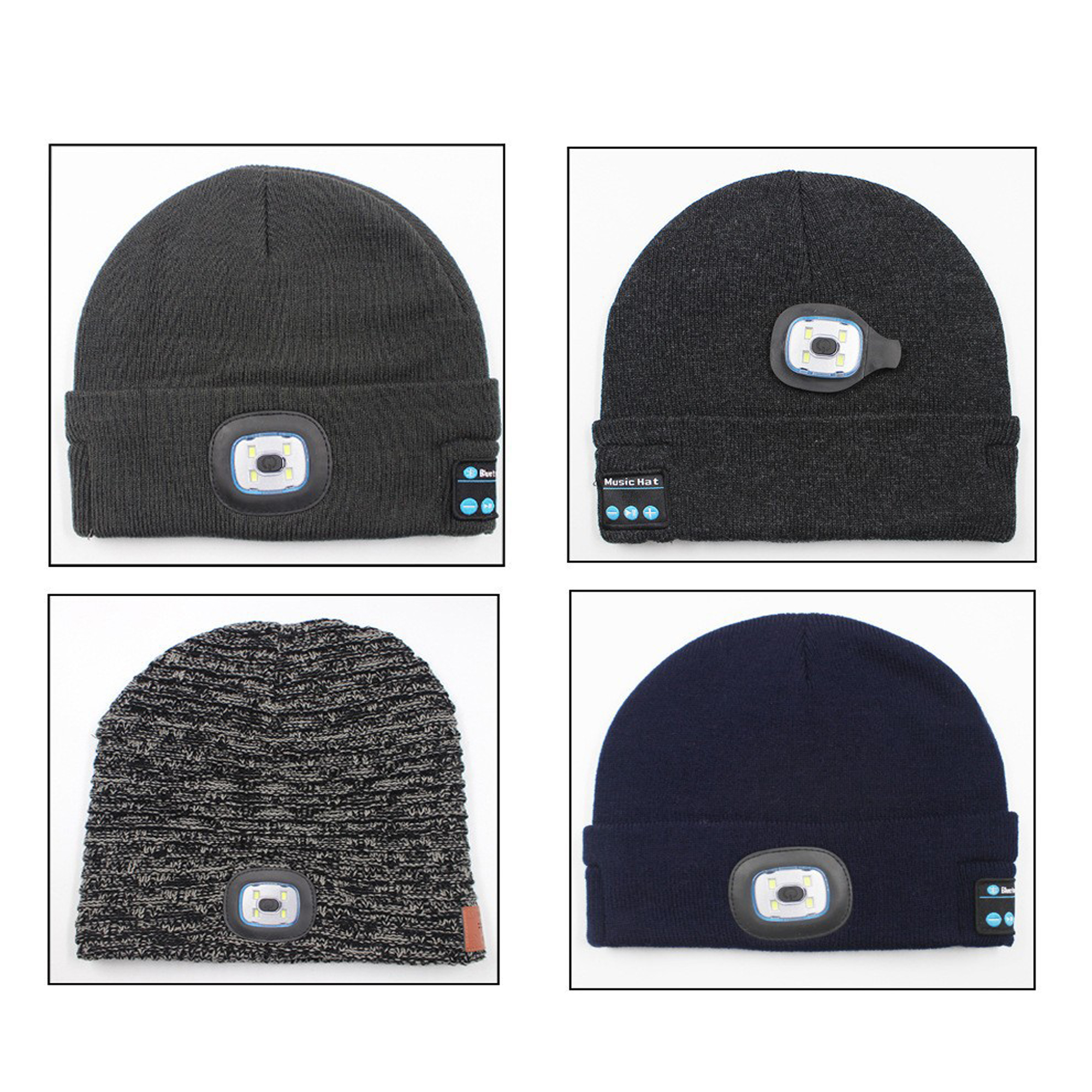 Bluetooth Beanie Hat with Light 3