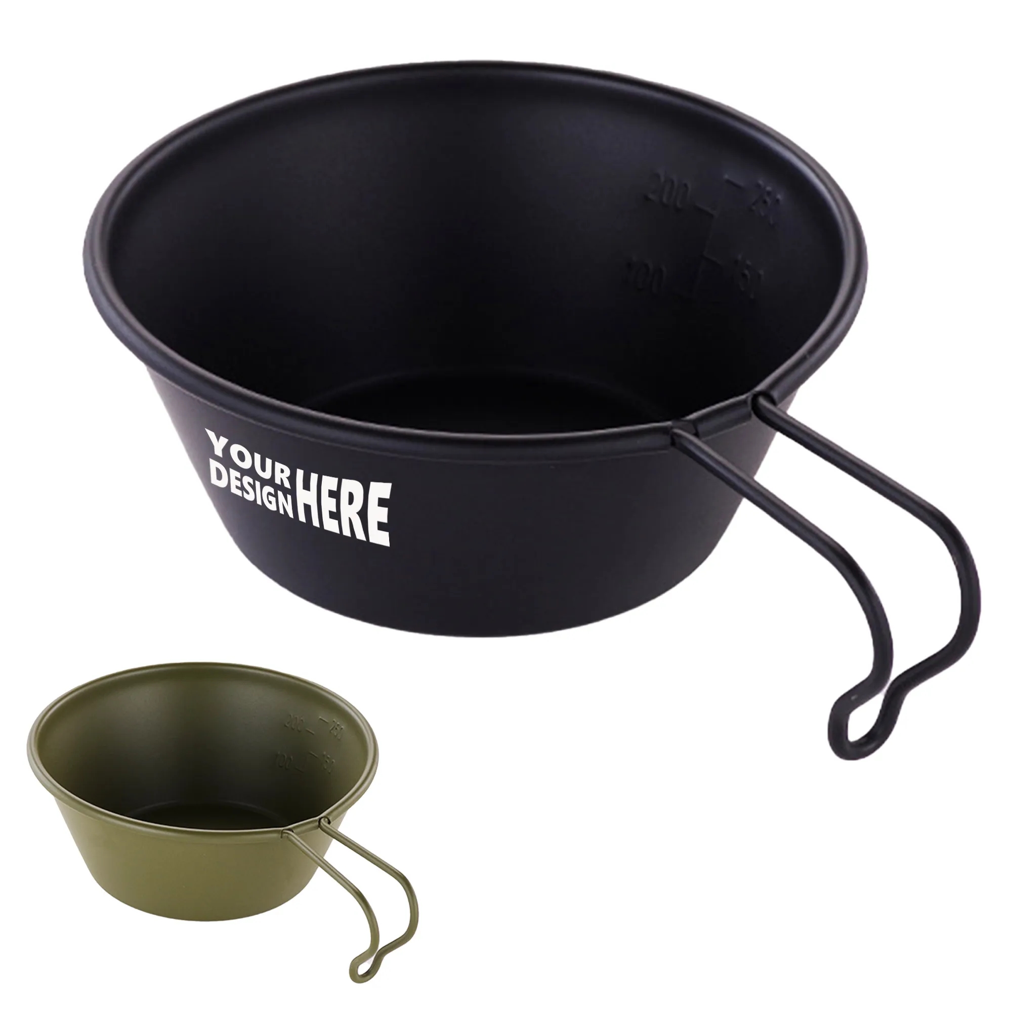 Non-Stick Coated 304 Stainless Steel 10oz Camping Bowl 3
