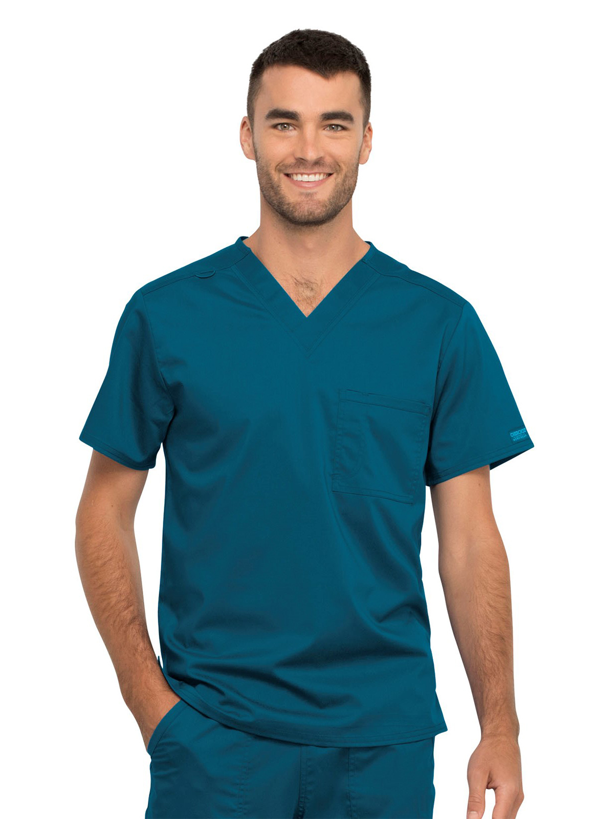 Cherokee - Workwear Revolution - Unisex 1-Pocket Tuckable V-Neck Top 35