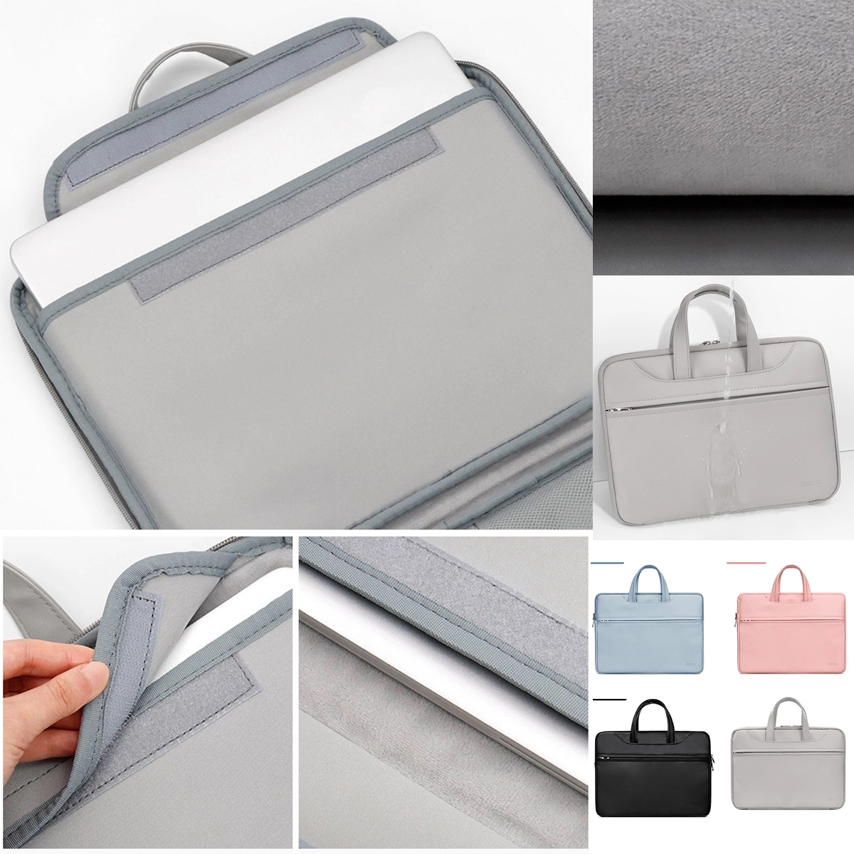 13" Freely Open Laptop PU Briefcase Bag 1