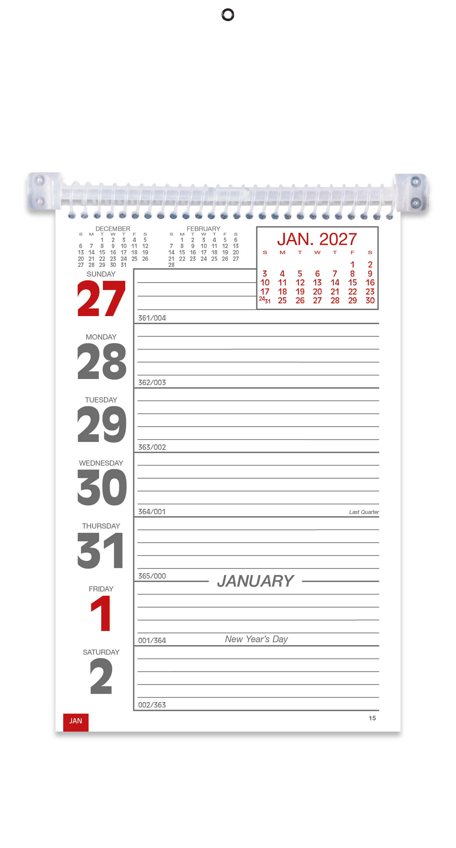 Triumph® Calendars Weekly Memo Calendar 72