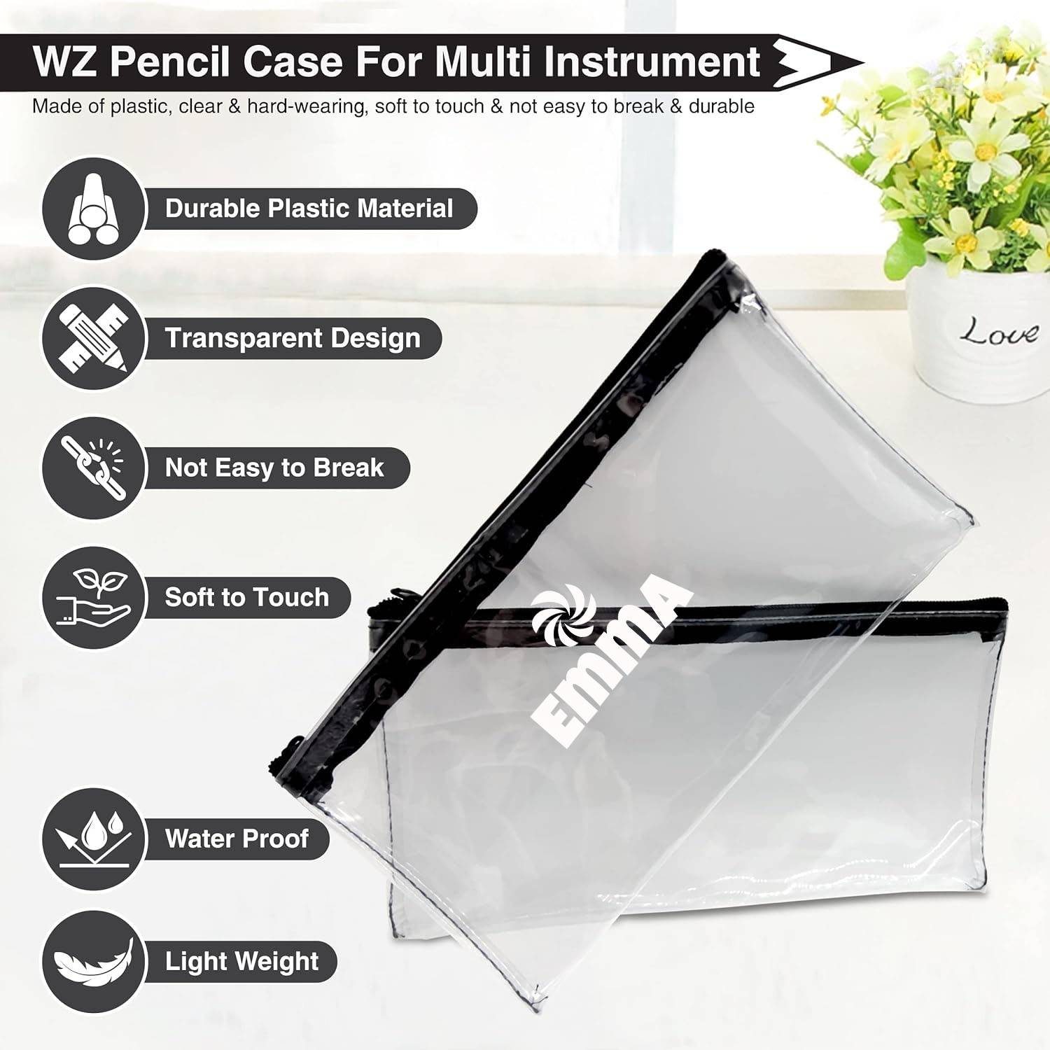 Transparent PVC Pencil Cases w/ Zipper 4