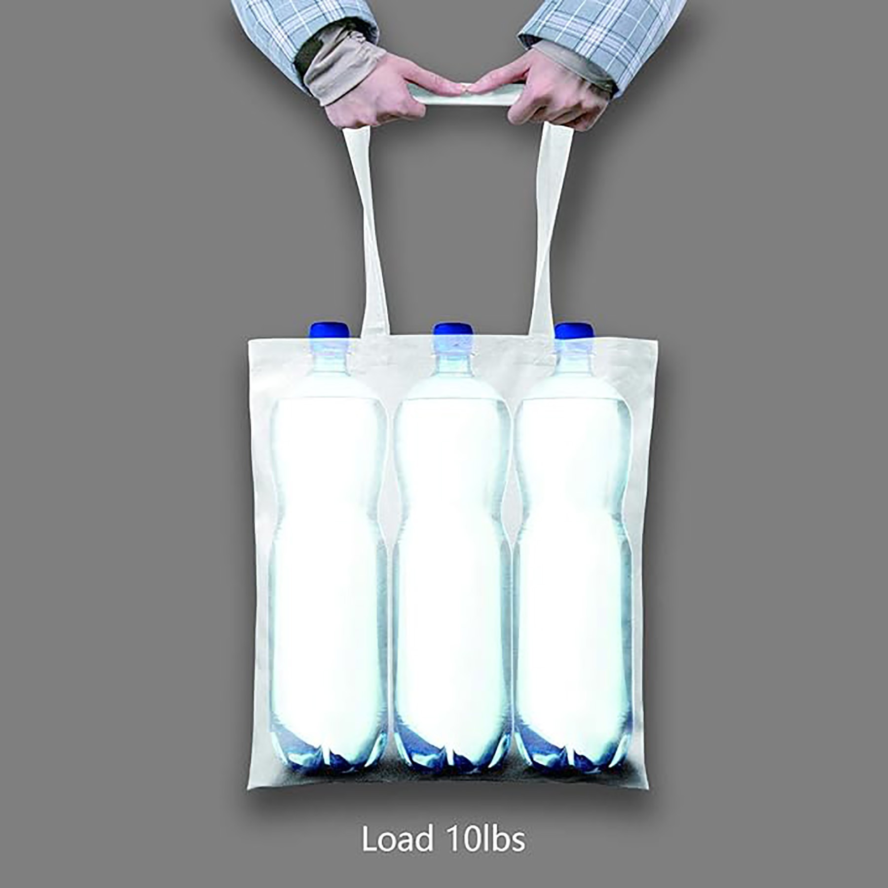 Lightweight Medium Reusable Grocery Shopping Cloth Bags, custom tote bag with logo imprint 4
