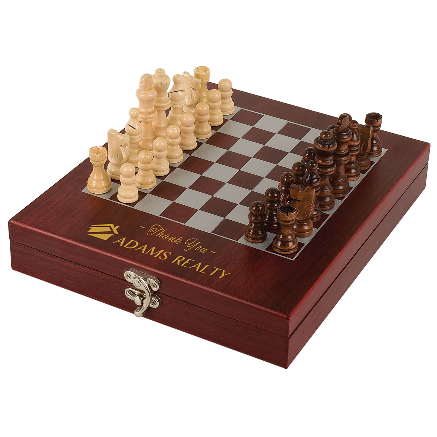 Rosewood Finish Chess Set 4