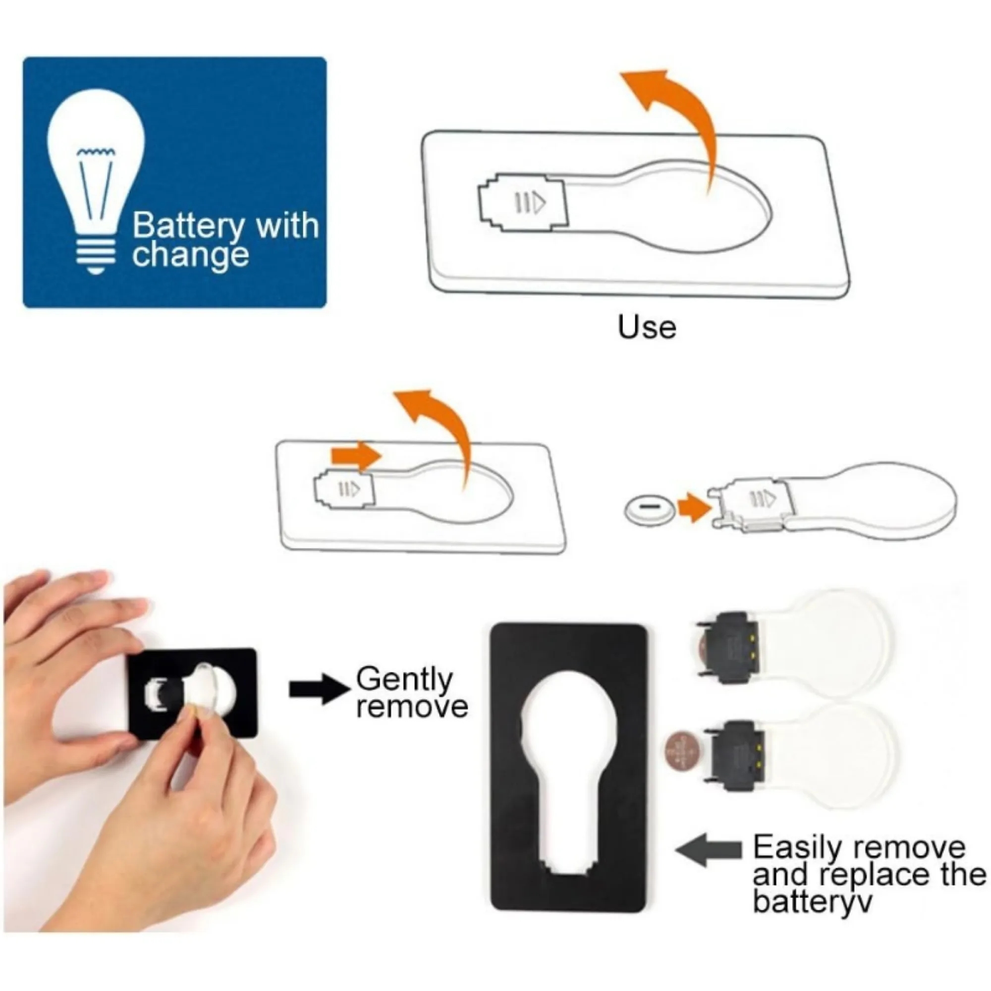 Mini Luminous Folding Card Night Light 1