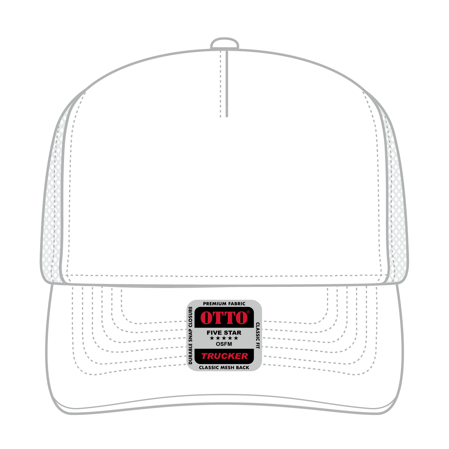 OTTO CAP® 5 Panel Mid Profile Mesh Back Trucker Hat 3