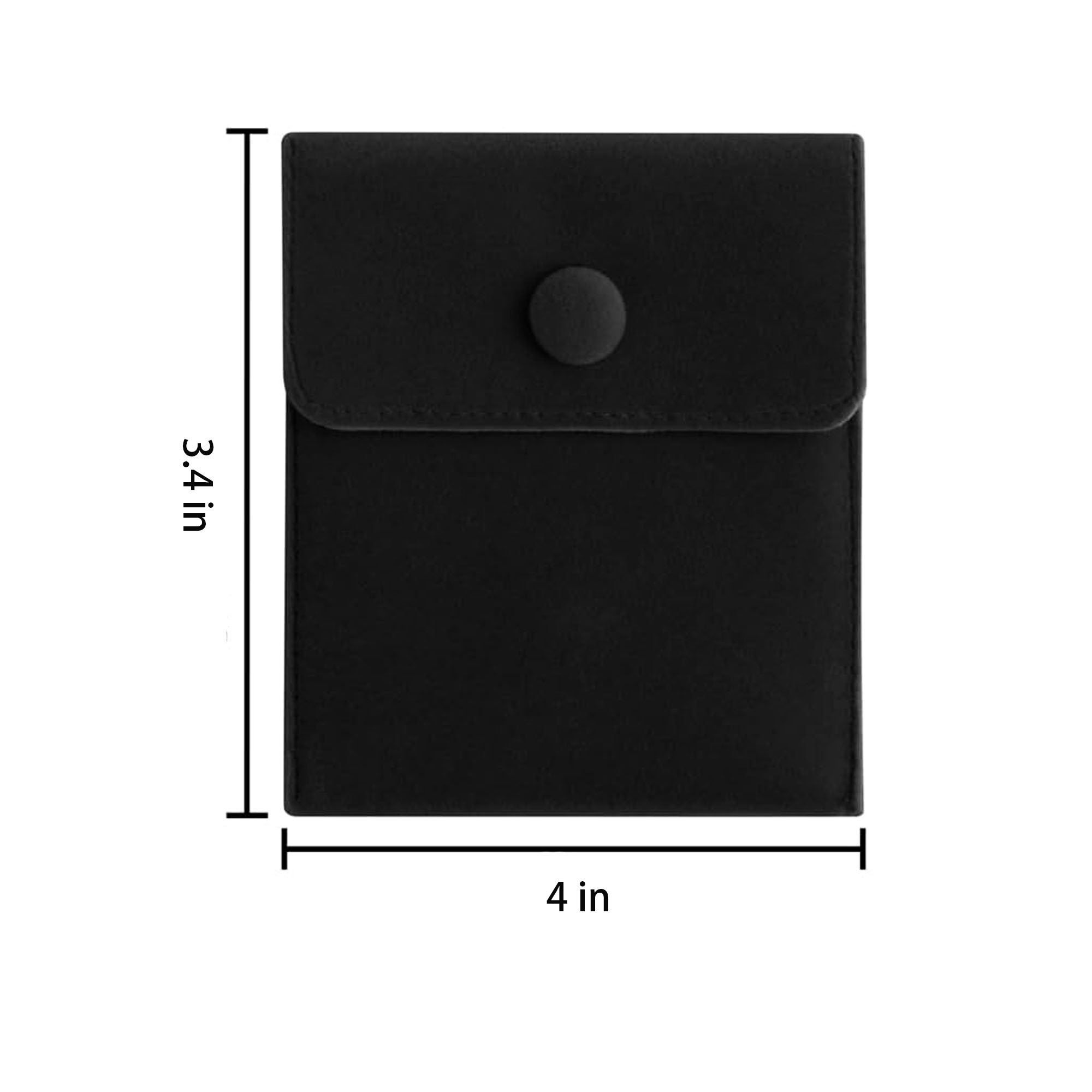 4" x 3.4" Customizable Velvet Button Jewelry Bag 2