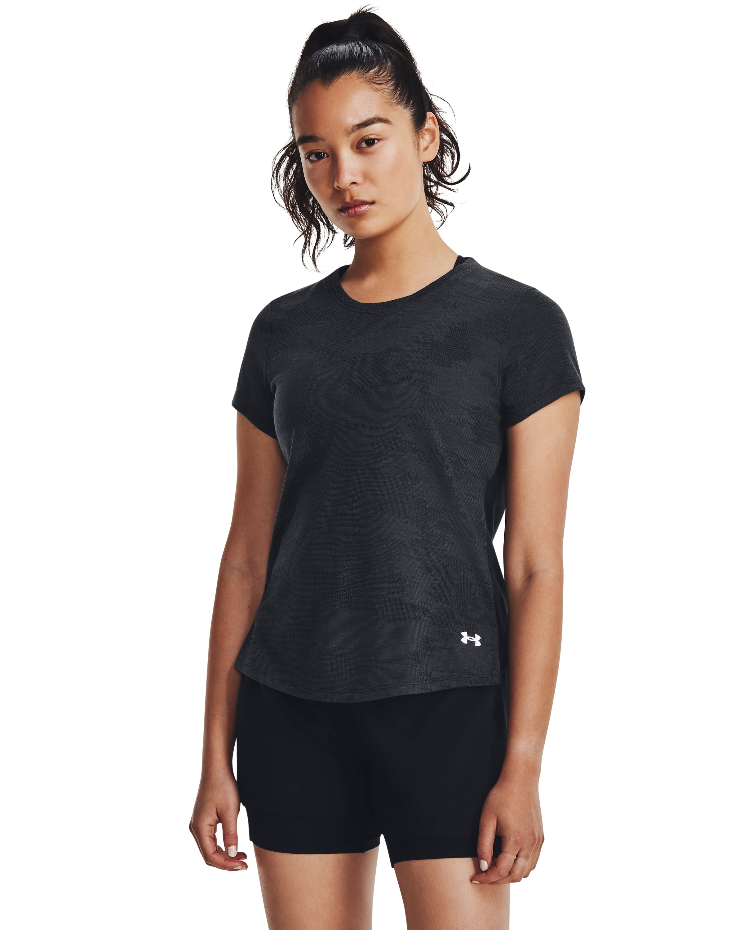 UA Streaker Speed Camo Women's Short Sleeve 1