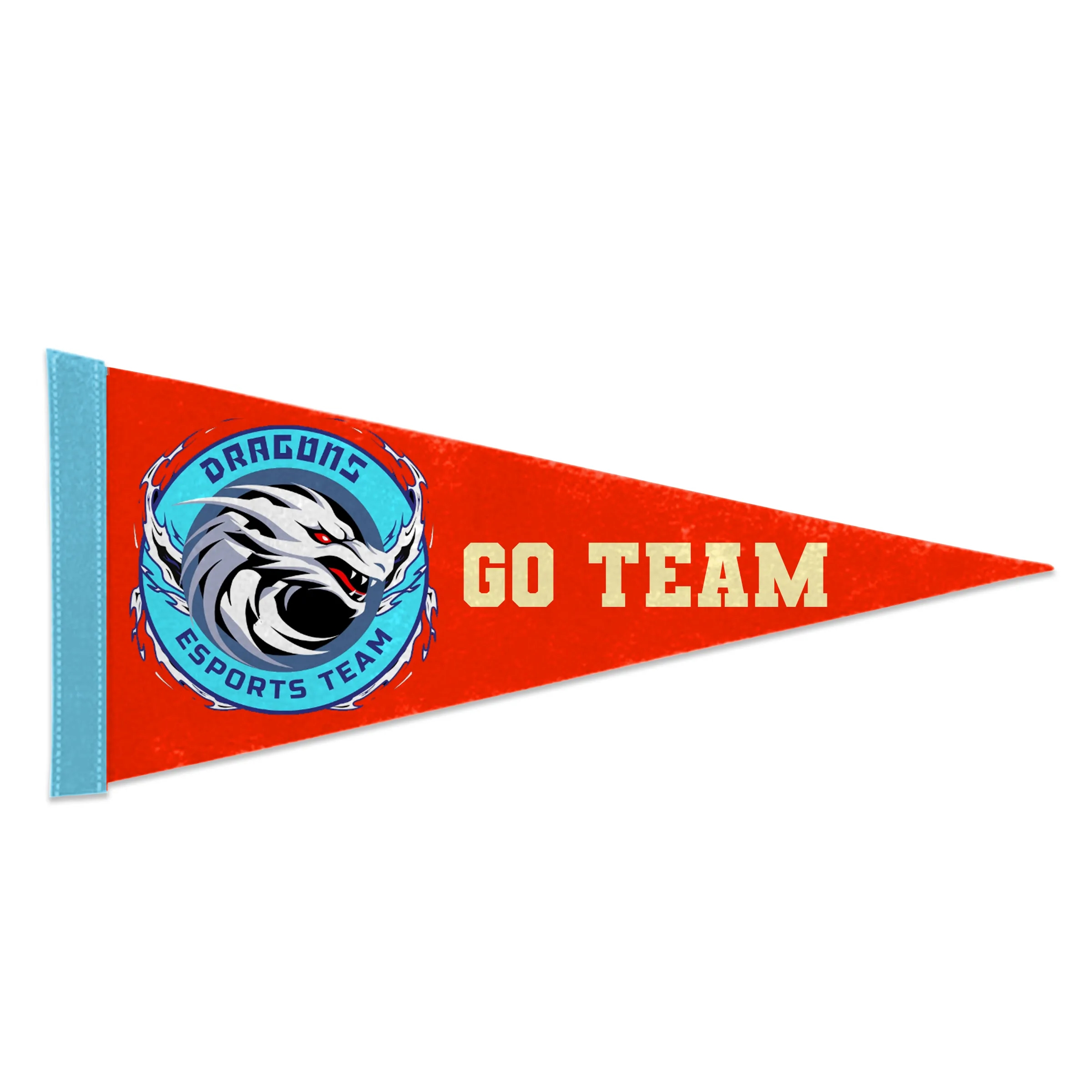 12"x30" Custom Full Color Printed Felt Pennant - 2ply 2-Side 4