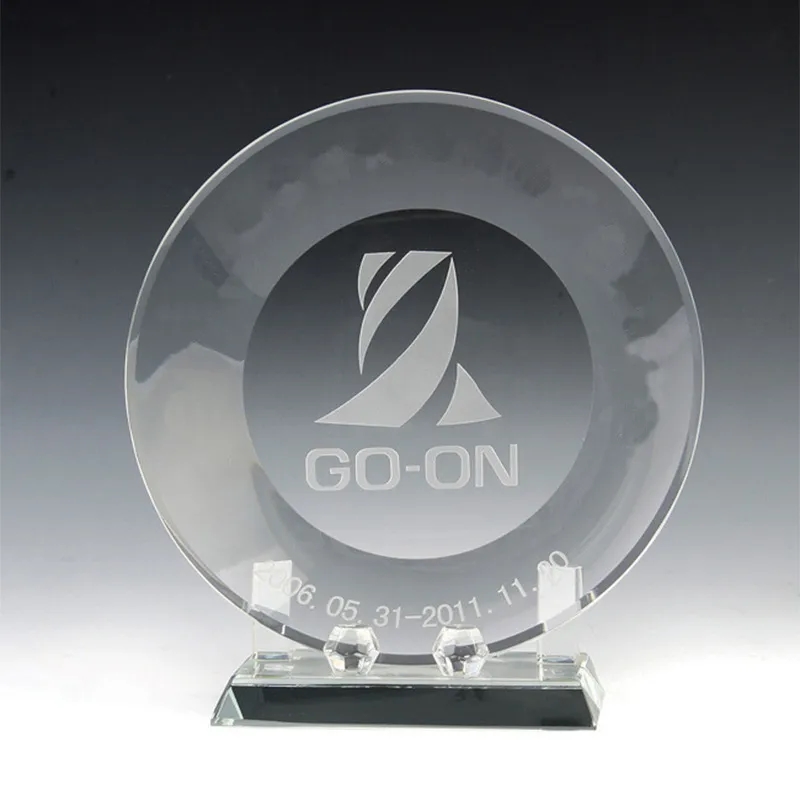 Round Crystal Plate with Stand 4