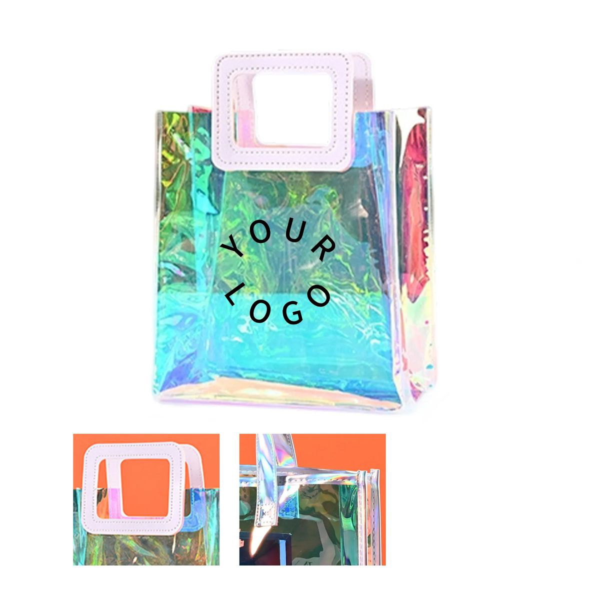 Spacious Clear Tote Bag with Holographic Finish 2