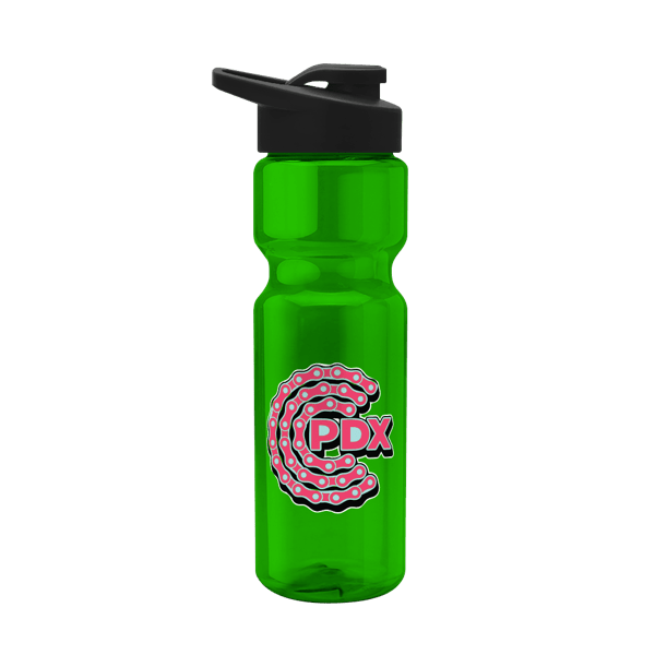 Blazer 28oz Transparent Bike Bottle w/Drink-thru Lid 997