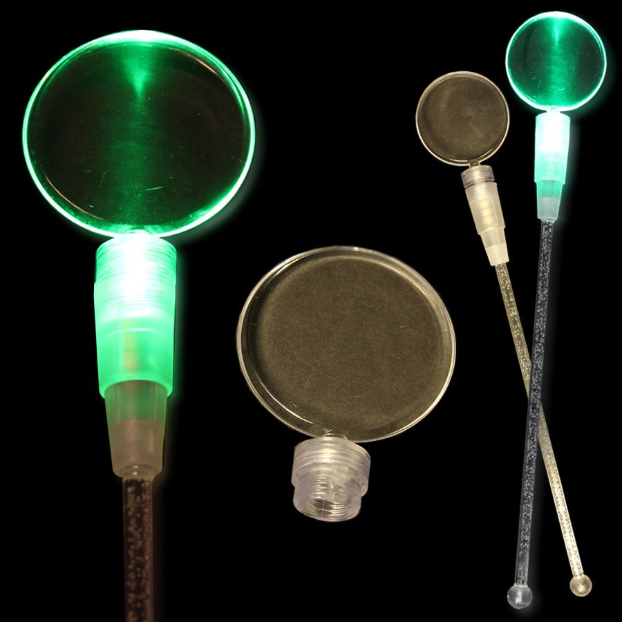 Green 9" Light Up Cocktail Stirrer 12