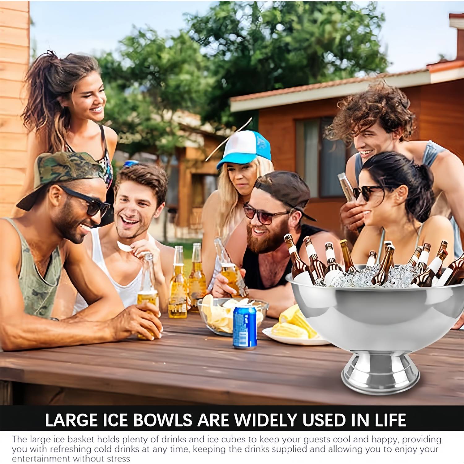 Stainless Steel Ice Bucket Bowl 5
