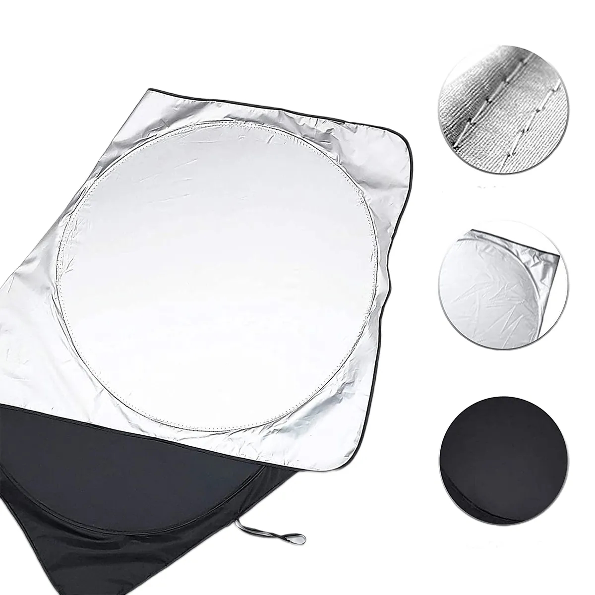 Foldable Car Windshield Sun Shade with Pouch 2