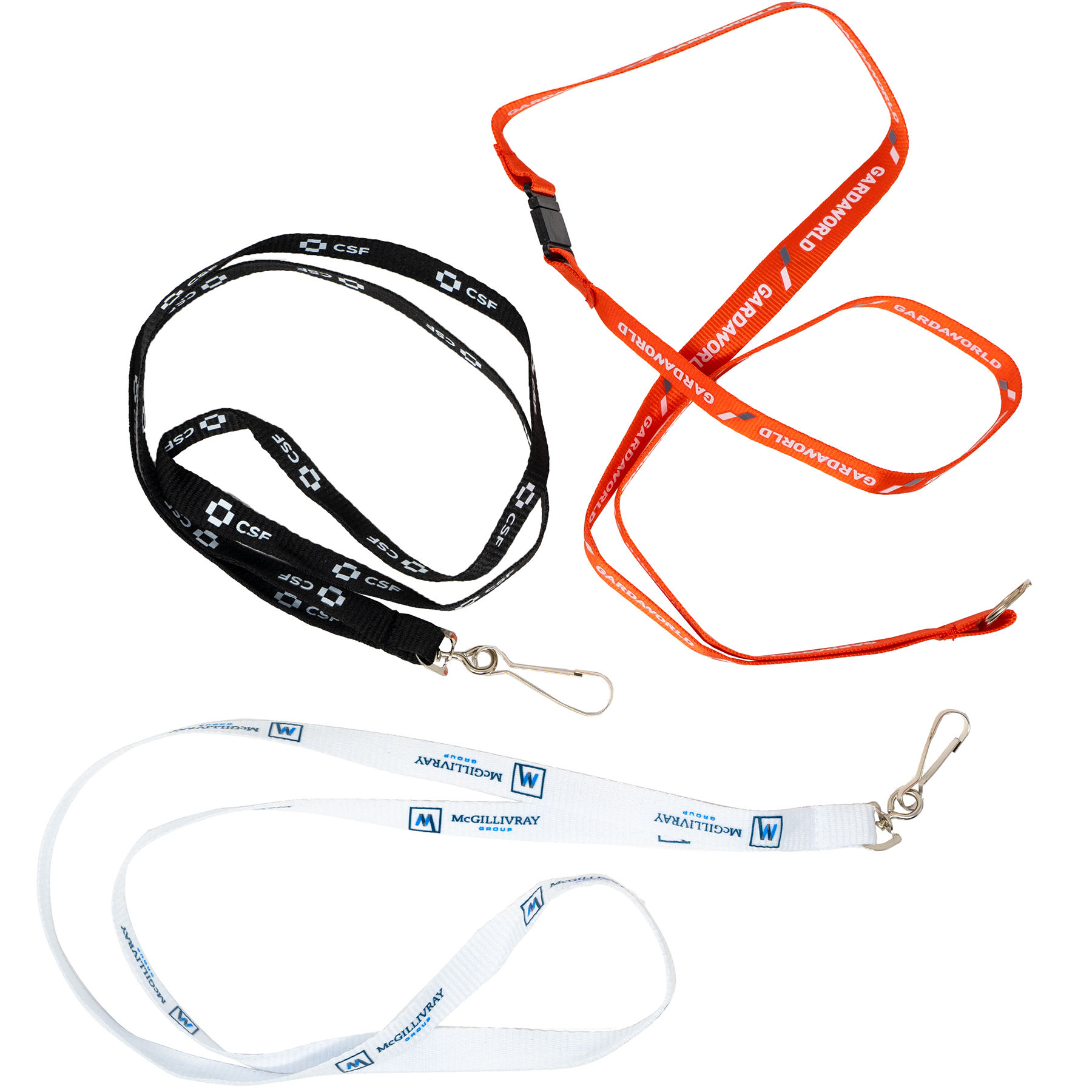 Silkscreened Flat Polyester Lanyard: 1/2" W x 36" L 1