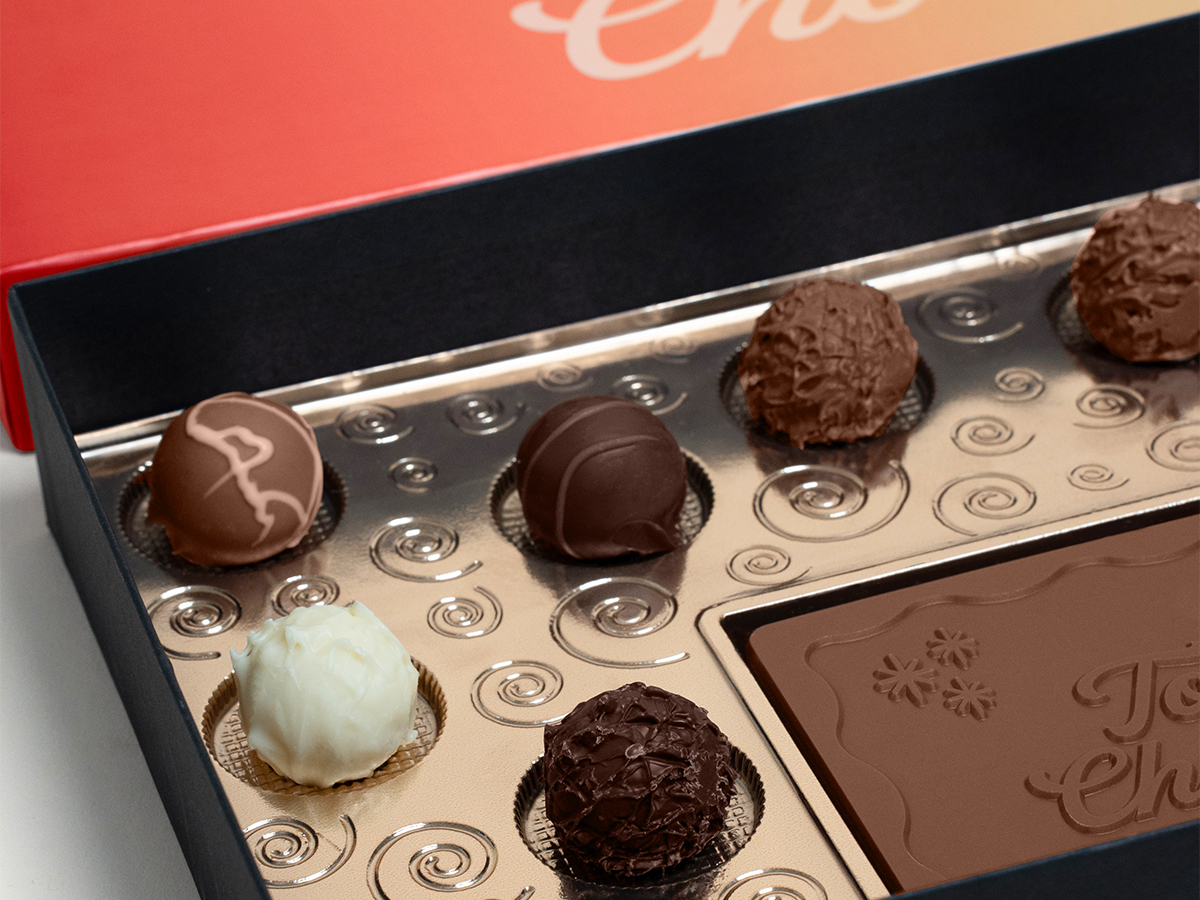 Deluxe Truffle Gift Box with Gourmet Lindt Truffles and Luxury Custom Packaging 2