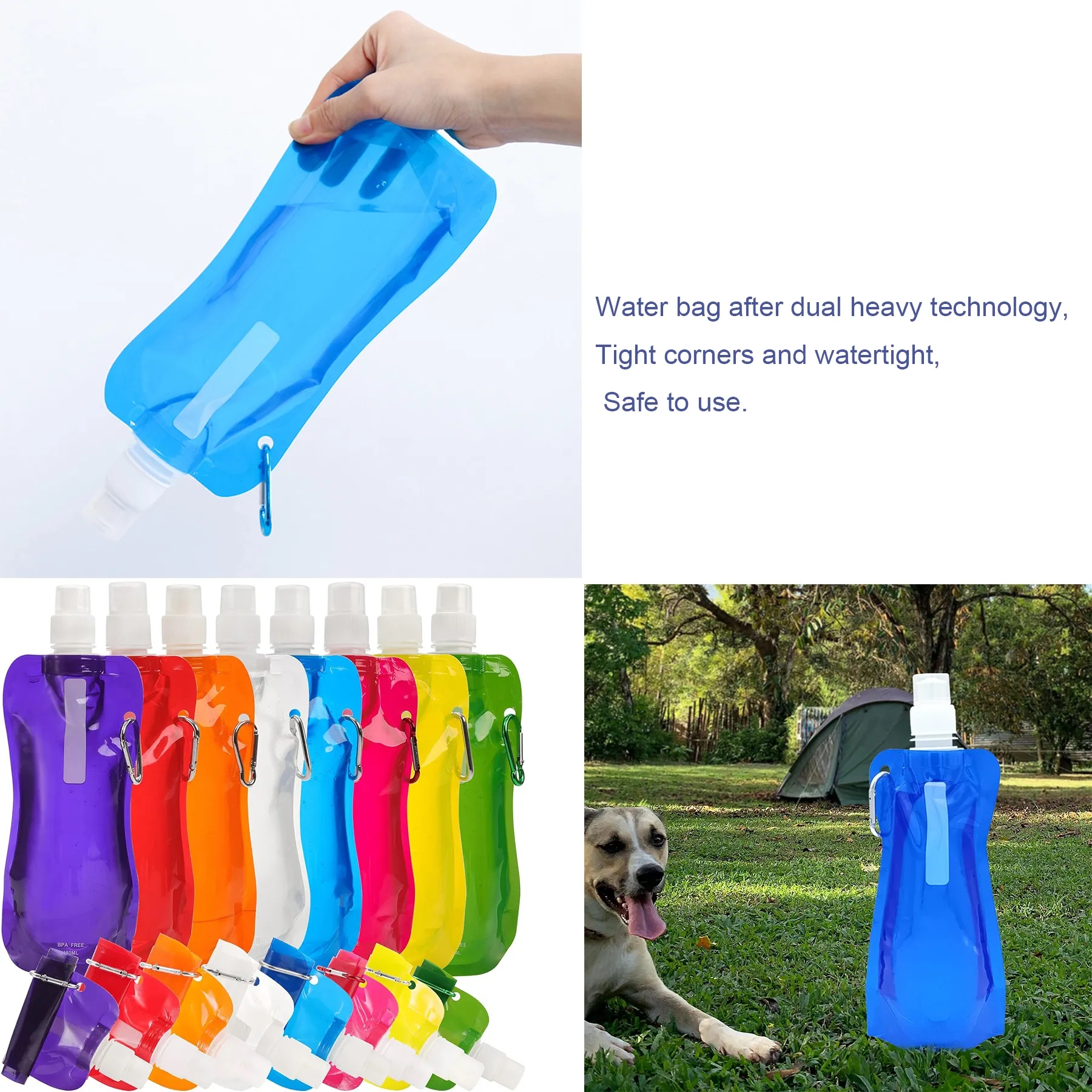 Collapsible Sports Water Leak Proof Travel Bottles 3