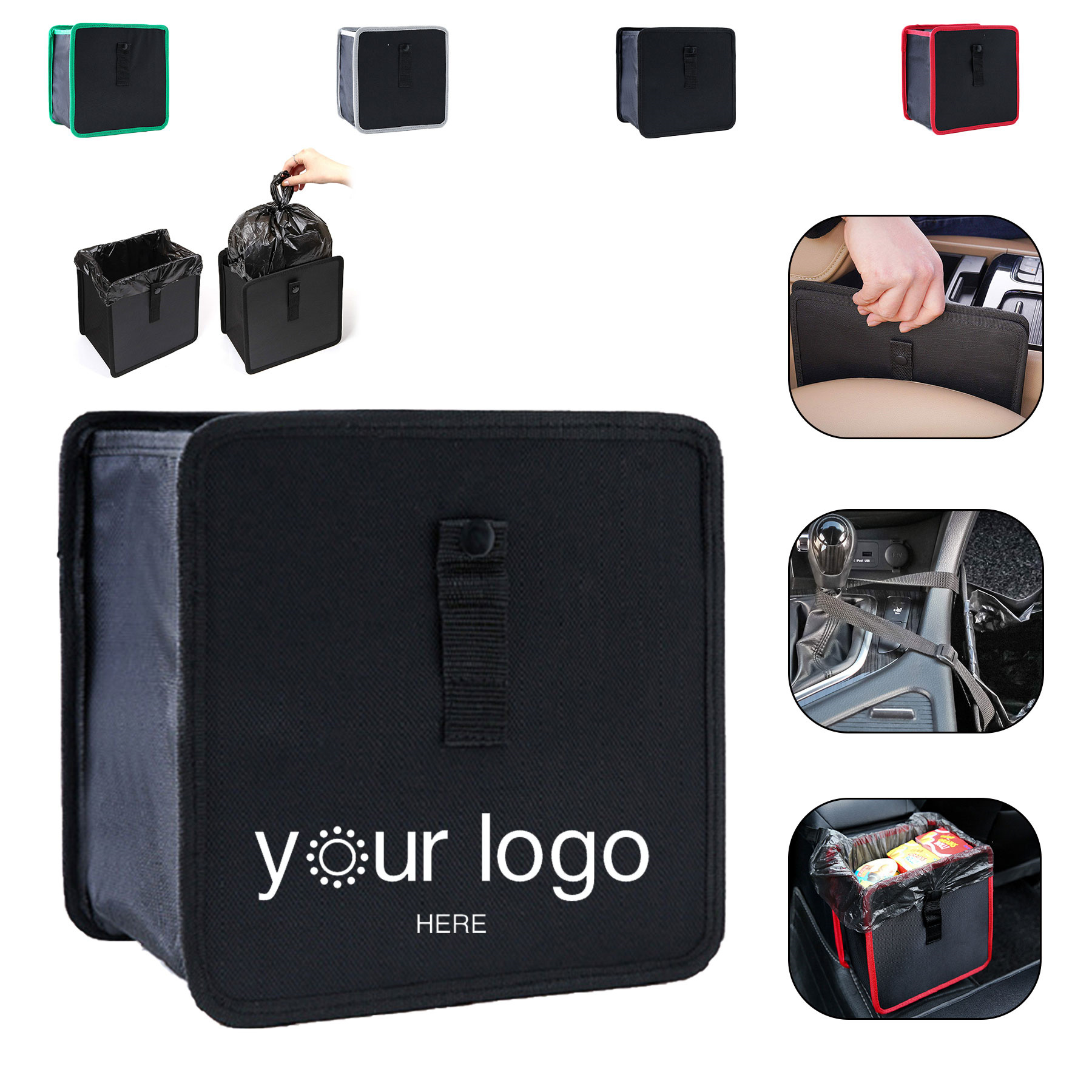 Car Trash Bag Foldable Hanging 2