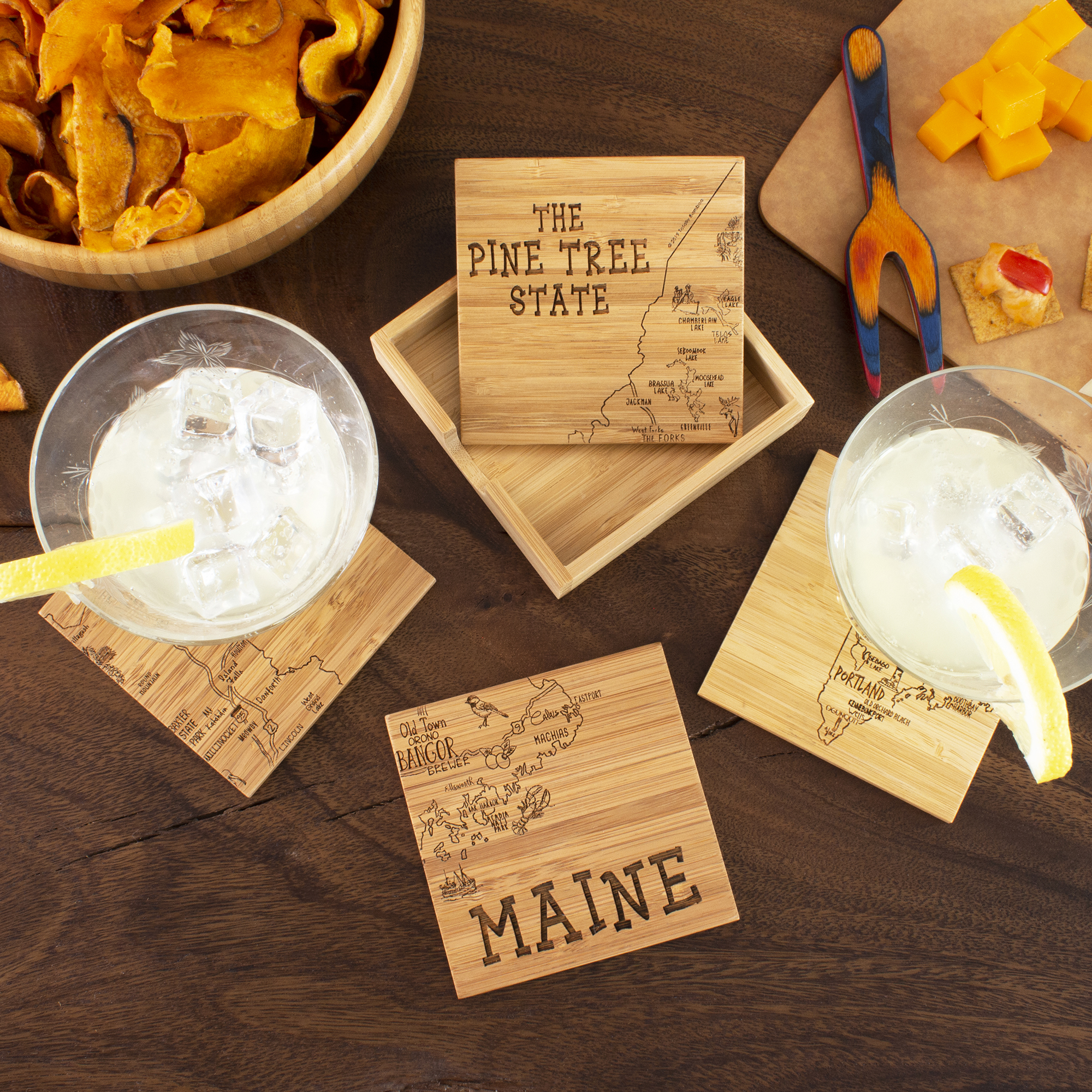 Maine Puzzle Coaster Set 9