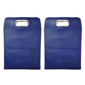 3 Bottle PU Leather Wine Bag With Grape Window And Metal Handle 9