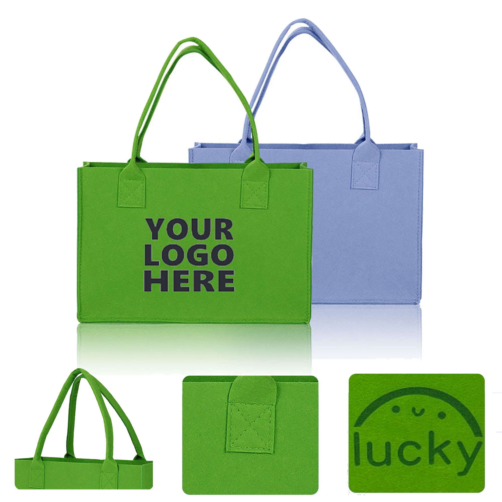 Felt Handbag Fashion Simple Shopping Bag, custom tote bag with logo imprint 2