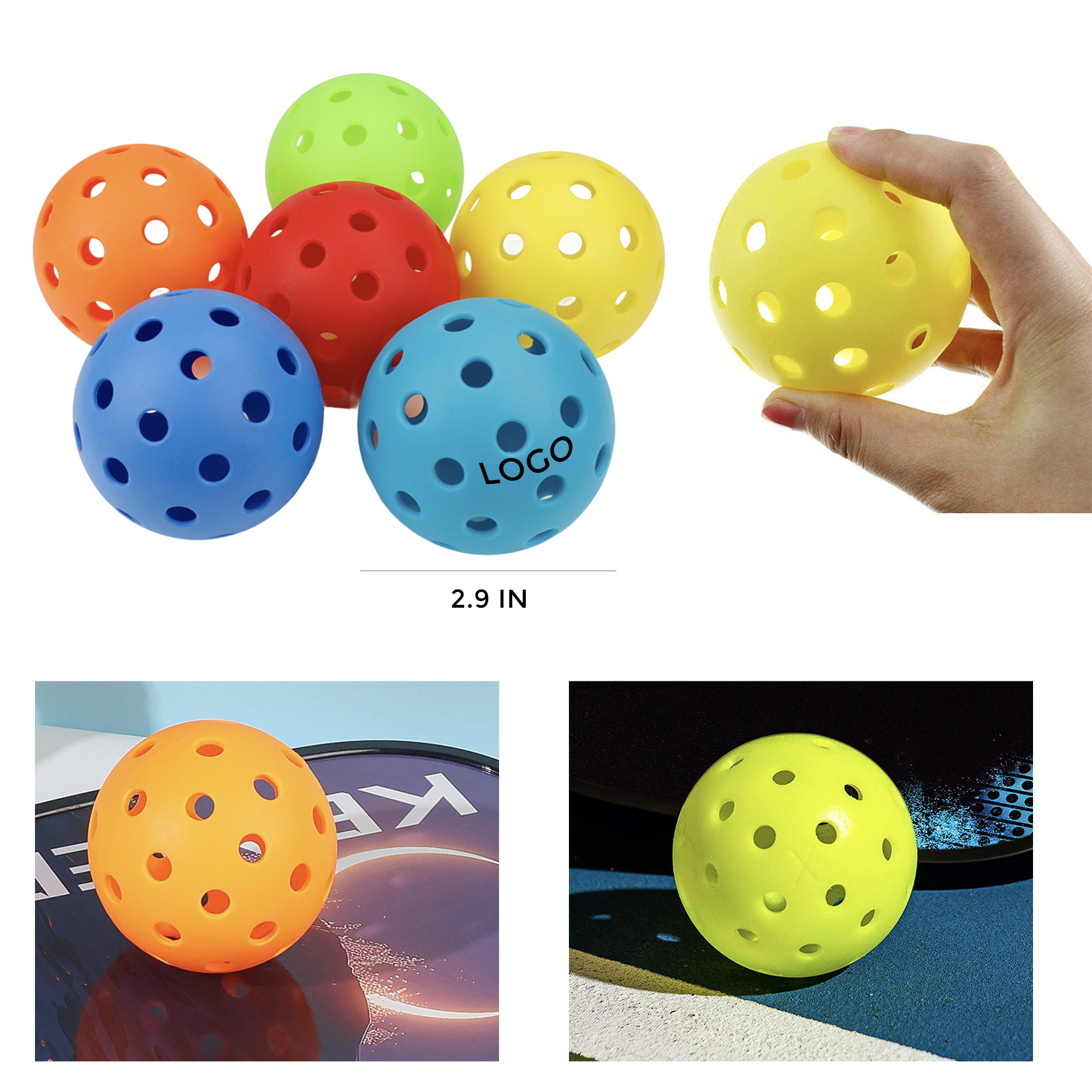 MOQ 10 PCS 40 Standard 40 Hole Pickleball 4