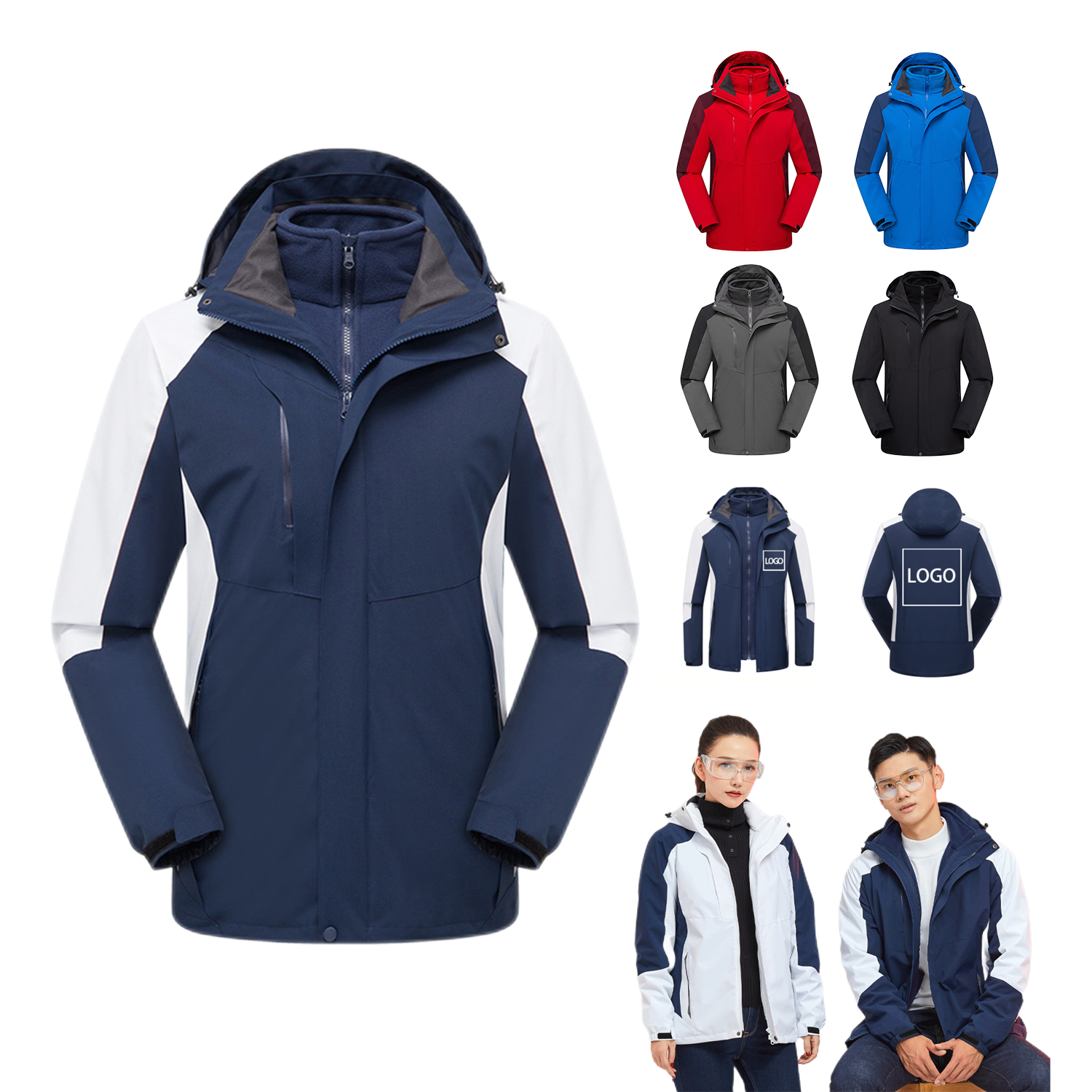 3 In 1 Waterproof Mountain Snowboarding Jacket 2