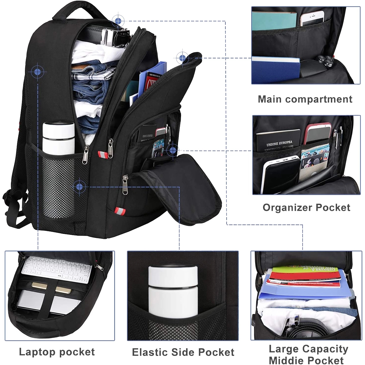 Travel Laptop Backpack For Men And Women With Usb Charging 7