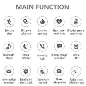 Fitness Tracker Smart Watch With Detachable USB Charger 24