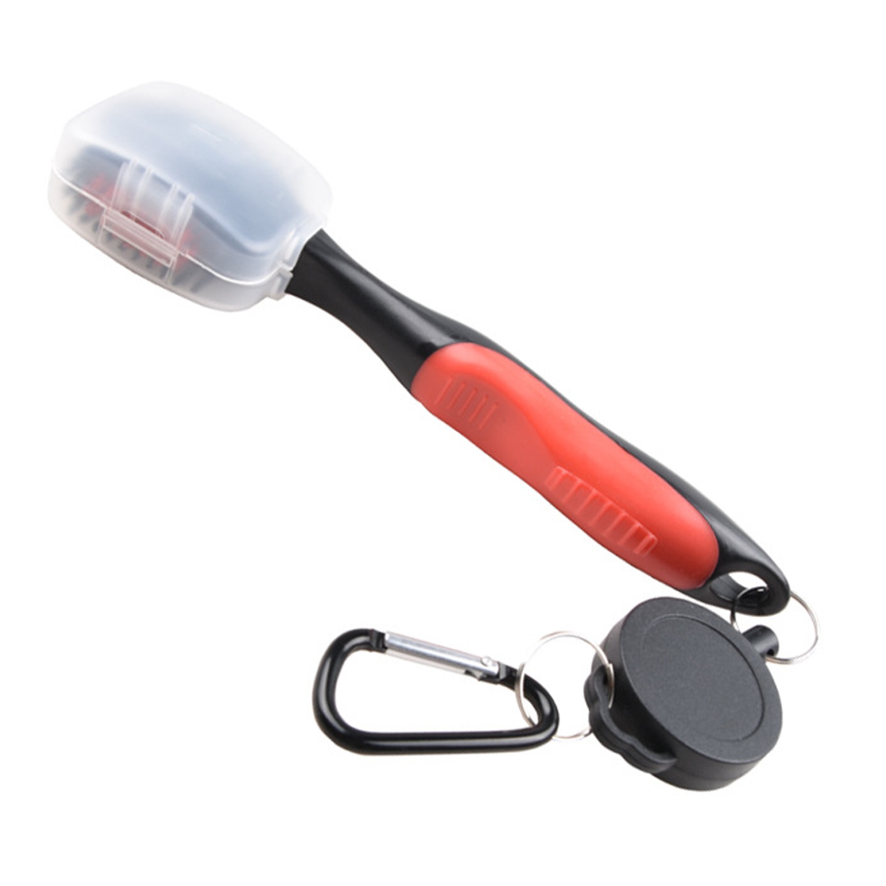 Double-Faced Golf Club Brush With Retractable Chain 3
