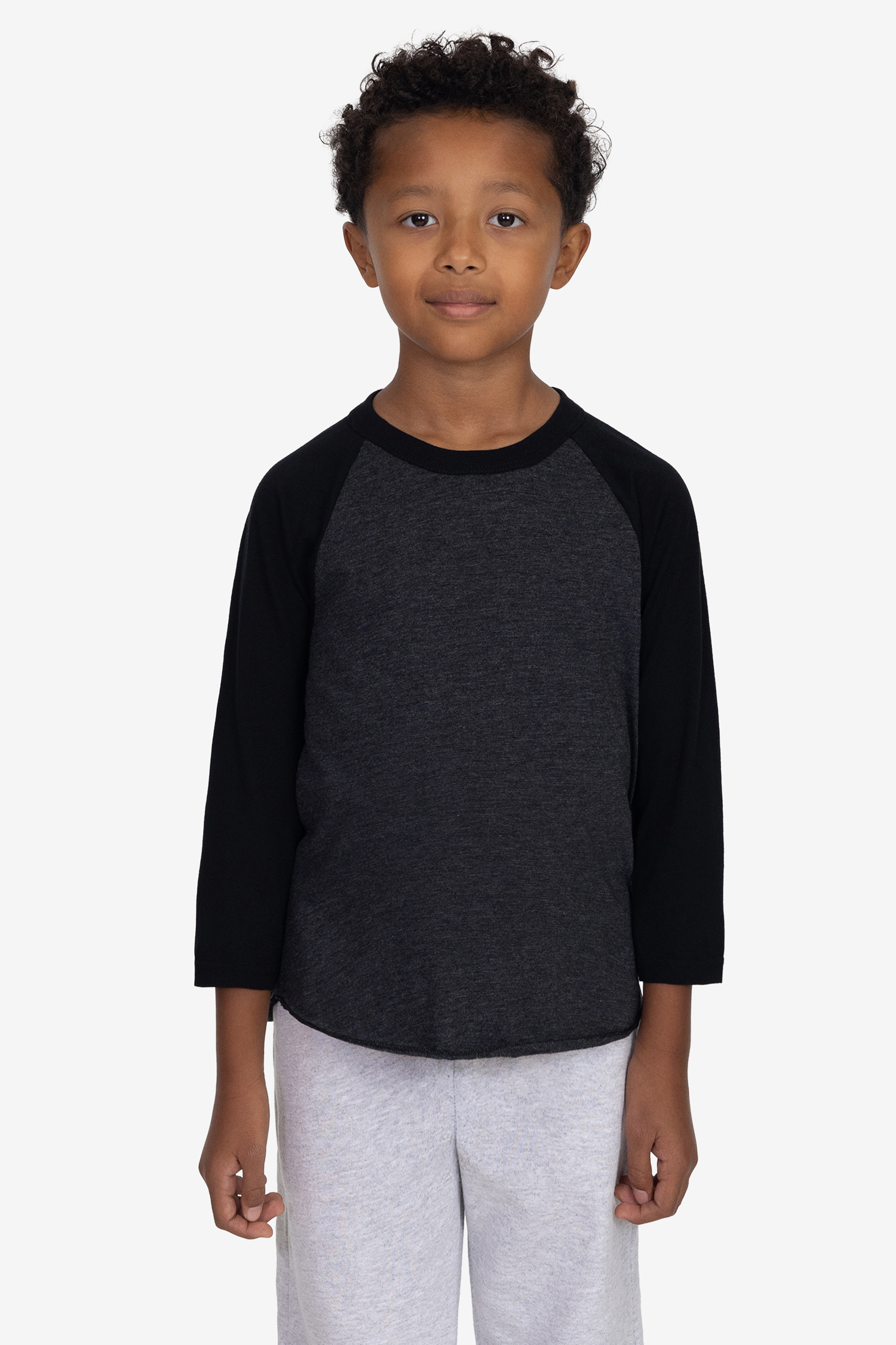 YOUTH 3/4 SLV PLY CTN RAGLAN 1