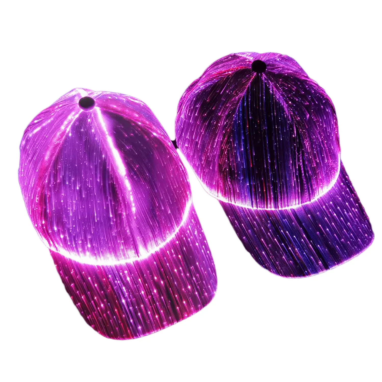 Light Up With Fiber Optic Luminous USB Charge Costume Party Hat 1