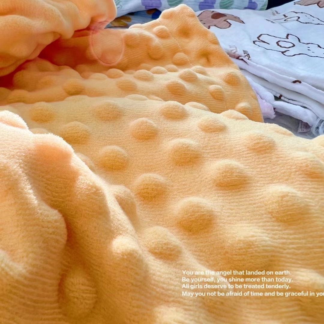 Baby Blanket  with Double Layer Dotted Backing 7