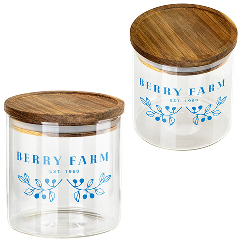 Corsica 22 oz Glass Canister with Acacia Lid 5
