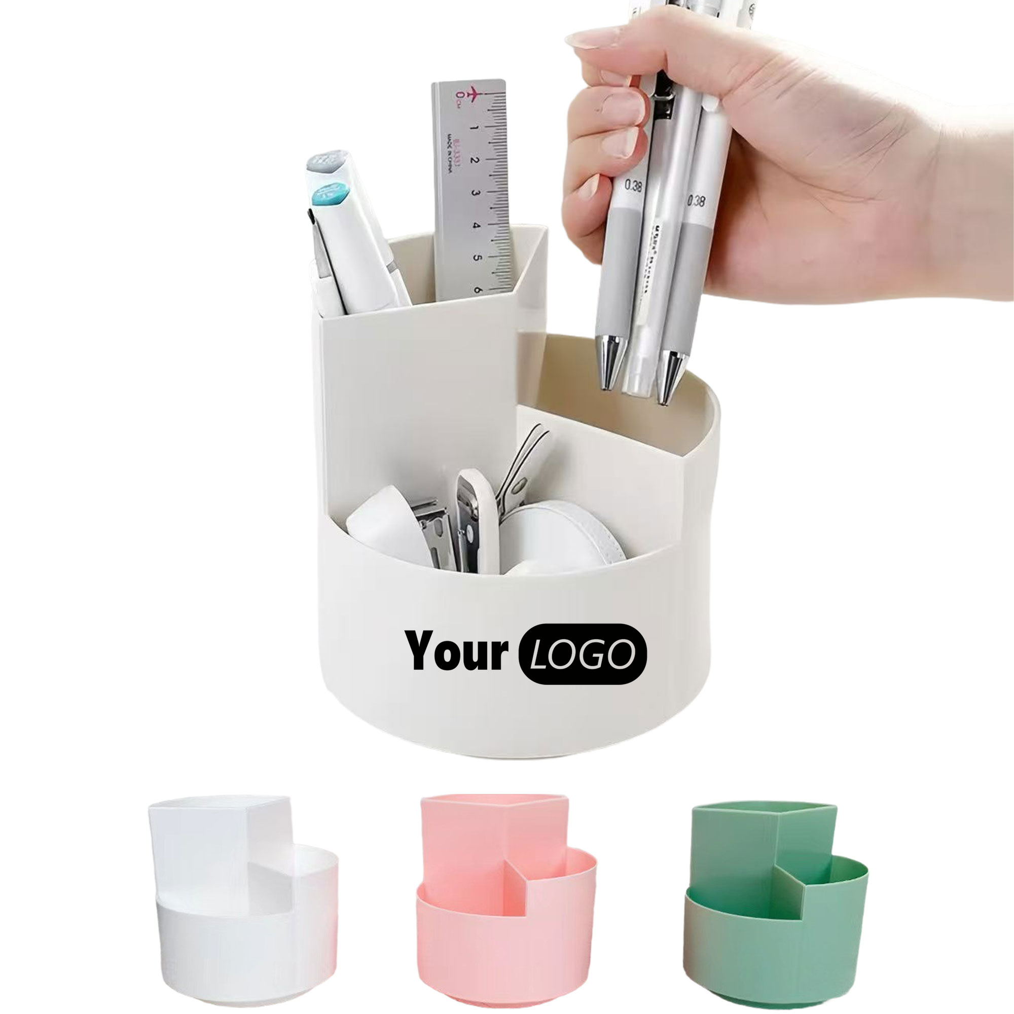 Creative Rotating Pen Makeup Brush Holder 3
