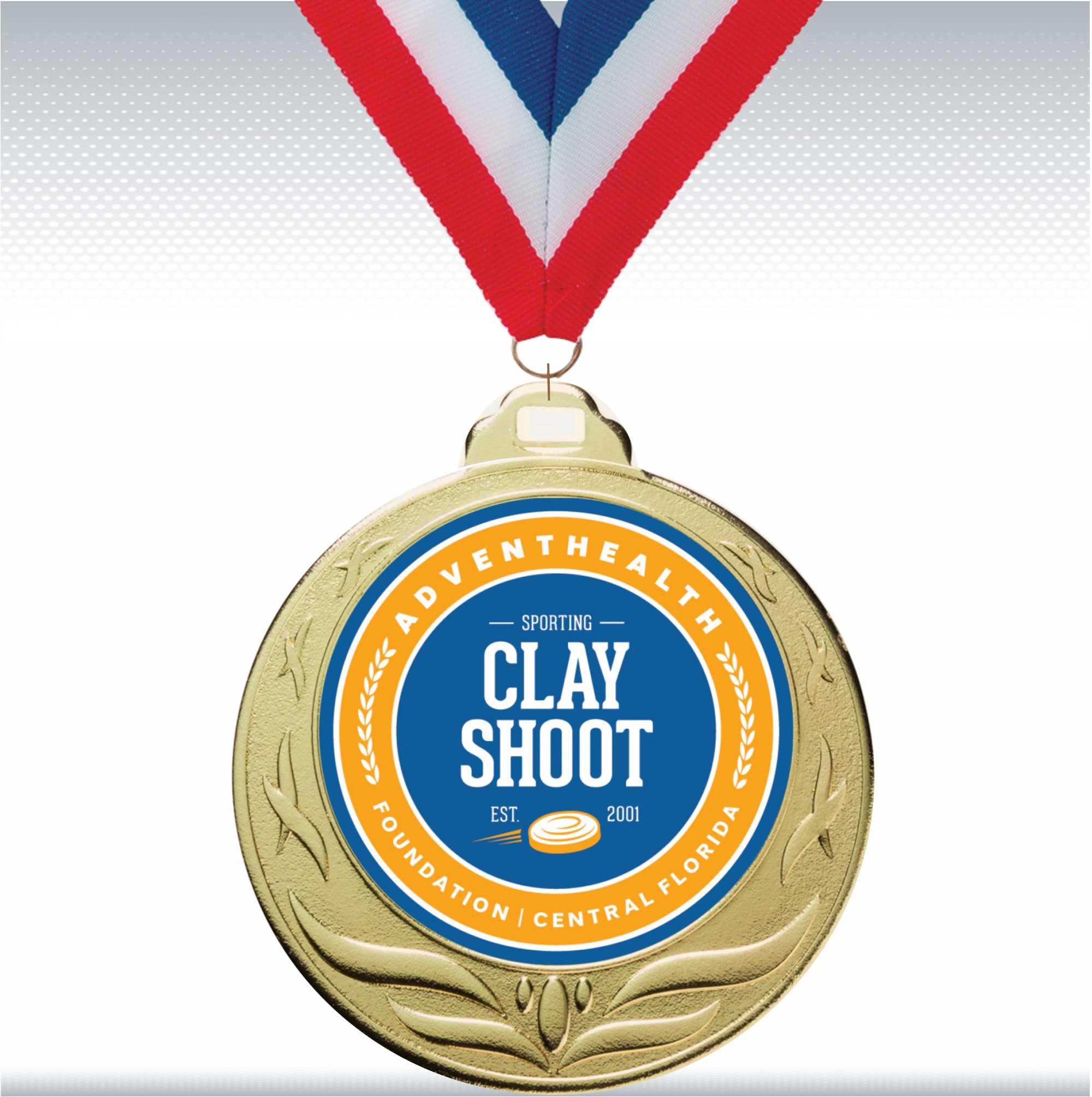 2 3/4" Bright Gold Insert Medal 4