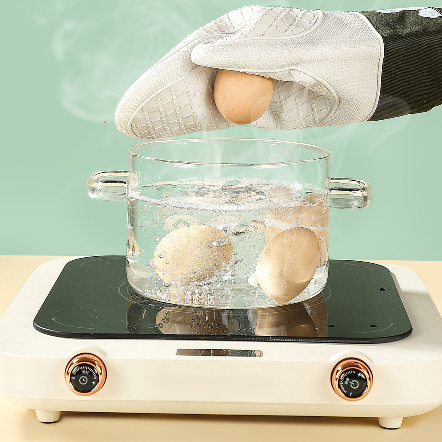 Heat-Resistant Non-Slip Silicone Oven Gloves – Thickened 5