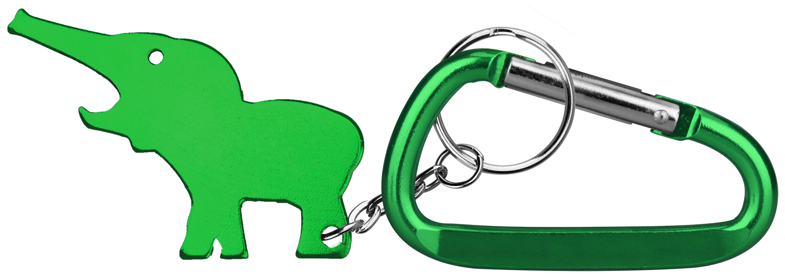 Metal Elephant Shape Bottle Opener with Key Ring & Carabiner 5