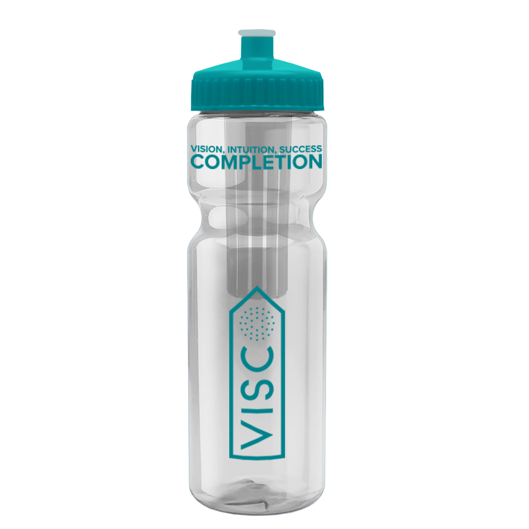 Champion - 28 oz. Transparent Bottle with Push pull and Infuser 1