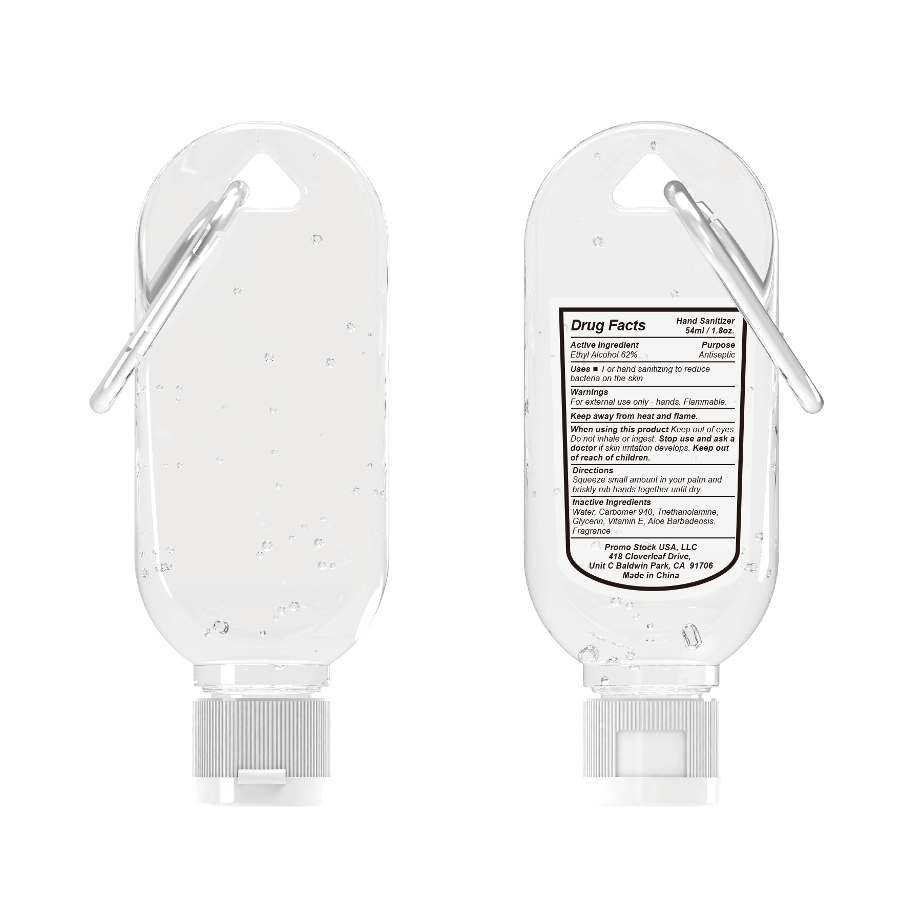 Carabiner Gel Hand Sanitizer 6
