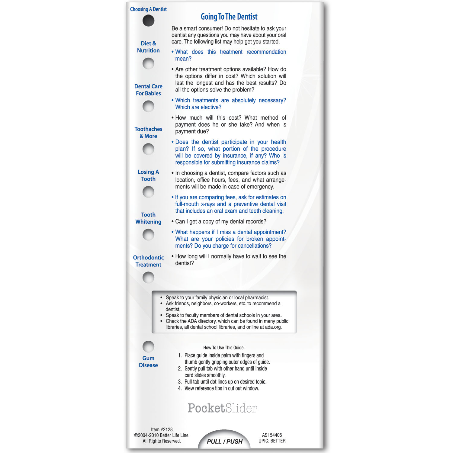 Pocket Slider - Healthy Teeth and Gums 4