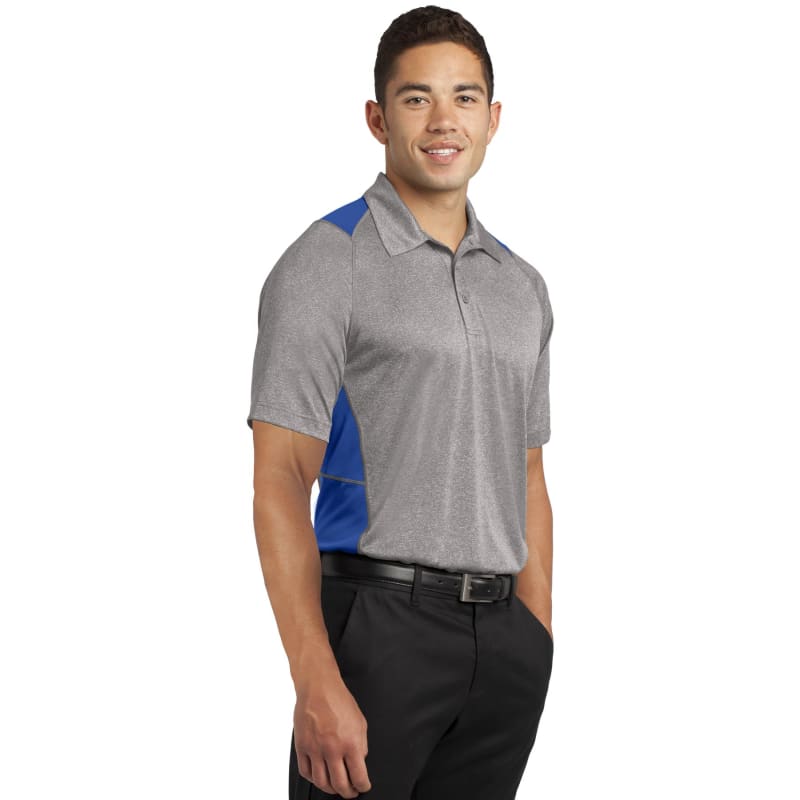 Sport-Tek Heather Colorblock Contender Polo. 27