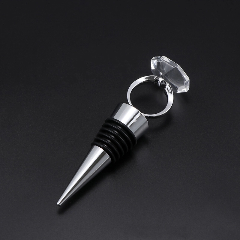 Crystal Diamond Ring Wine Bottle Stopper 5