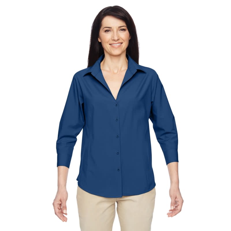Harriton Ladies' Paradise 3/4-Sleeve Performance Shirt 14